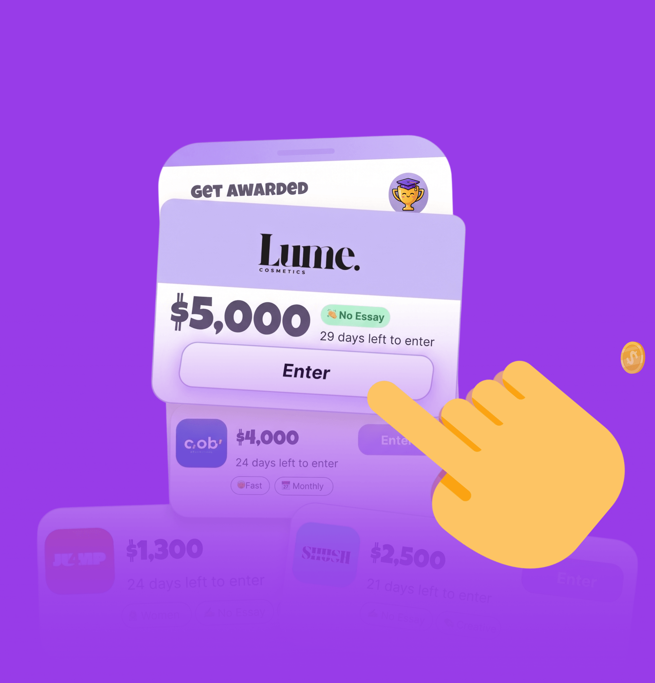 Awarded app preview on iPhone